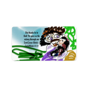 Jesus victory label