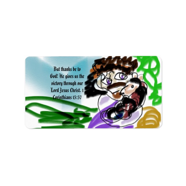 Jesus victory label (Front)