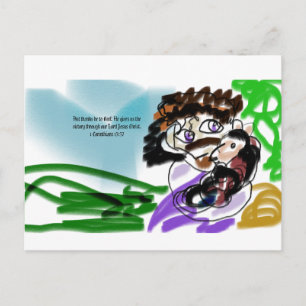 Jesus victory postcard