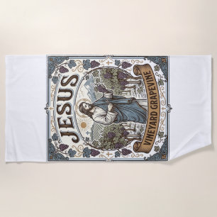 Jesus Vineyard Grapevine Jesus Vineyard Grapevine Beach Towel
