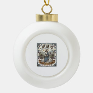 Jesus Vineyard Grapevine Jesus Vineyard Grapevine Ceramic Ball Christmas Ornament