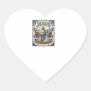 Jesus Vineyard Grapevine Jesus Vineyard Grapevine Heart Sticker
