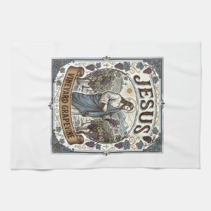 Jesus Vineyard Grapevine Jesus Vineyard Grapevine Tea Towel
