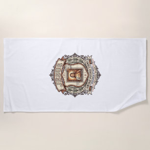 Jesus Vintage Postage Stamp Jesus Vintage Postage Beach Towel