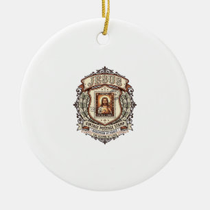 Jesus Vintage Postage Stamp Jesus Vintage Postage Ceramic Tree Decoration
