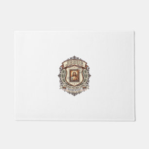 Jesus Vintage Postage Stamp Jesus Vintage Postage Doormat