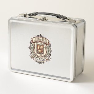 Jesus Vintage Postage Stamp Jesus Vintage Postage Metal Lunch Box