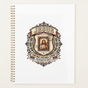 Jesus Vintage Postage Stamp Jesus Vintage Postage  Planner