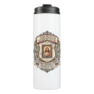 Jesus Vintage Postage Stamp Jesus Vintage Postage Thermal Tumbler
