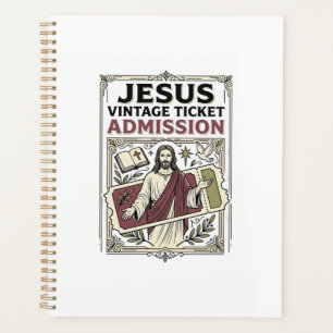 Jesus Vintage Ticket Admission Jesus Vintage Ticke Planner