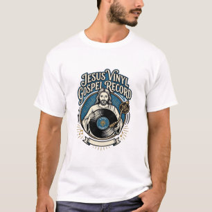 Jesus Vinyl Gospel Record Jesus Vinyl Record Chris T-Shirt