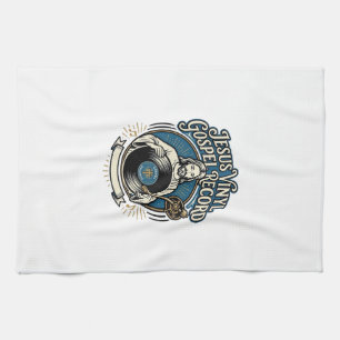 Jesus Vinyl Gospel Record Jesus Vinyl Record Chris Tea Towel