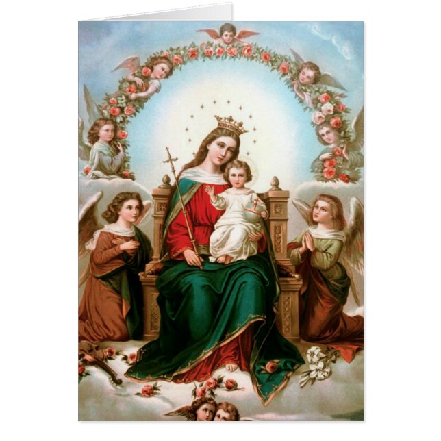 Jesus Virgin Mary Queen of Heaven Angels (Front)