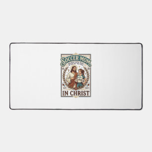 Jesus Volleyball Softball Soccer Vintage Shirt Chr Desk Mat