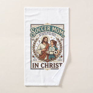 Jesus Volleyball Softball Soccer Vintage Shirt Chr Hand Towel