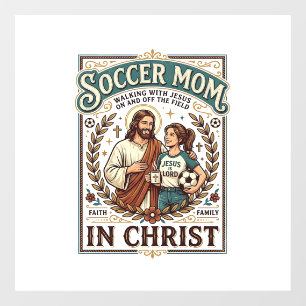 Jesus Volleyball Softball Soccer Vintage Shirt Chr Window Cling