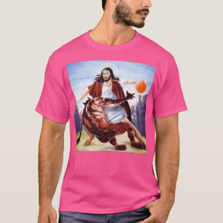 Jesus vs Satan in Basketbal T-Shirt