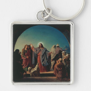 Jesus Wakes Lazarus by Robert Wilhelm Ekman Key Ring