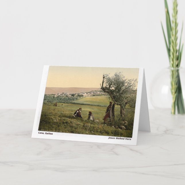 Jesus Walked Here: Cana, Galilee Card (Front)