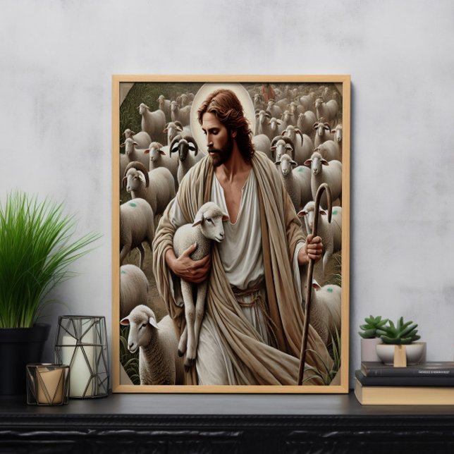 Jesus Walking Among His Flock Poster (Creator Uploaded)