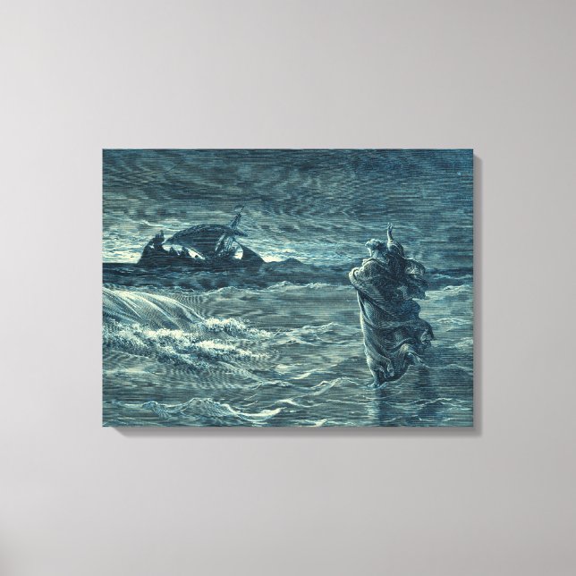Jesus Walking on the Sea | Bible Canvas Print (Front)