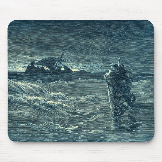 Jesus Walking on the Sea | Bible Mouse Mat (Front)