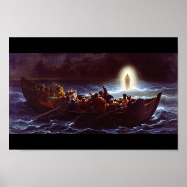Jesus Walking on the Water, Amedee Varin Poster (Front)