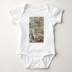 Jesus walking on water baby bodysuit