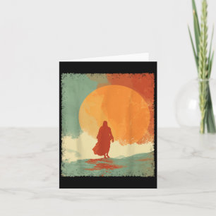 Jesus Walking On Water Card
