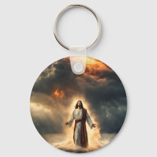Jesus Walking on Water Key Ring