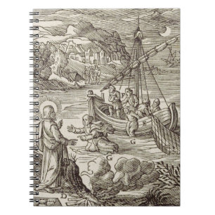 Jesus walking on water notebook