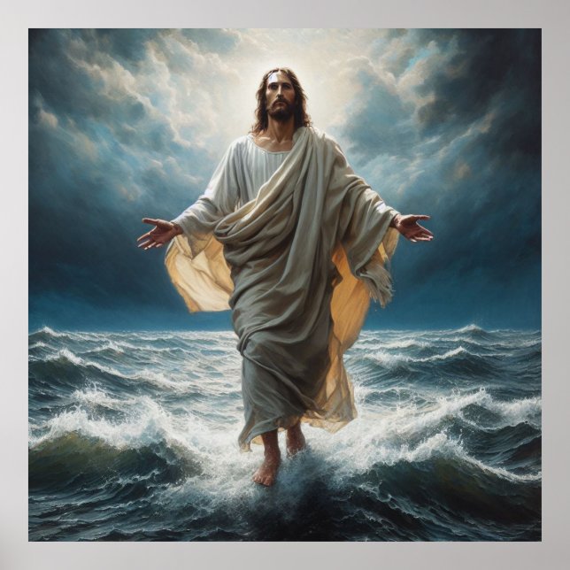 Jesus Walking on Water Poster (Front)