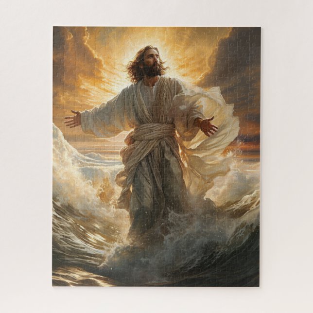 Jesus Walking On Water Puzzle (Vertical)