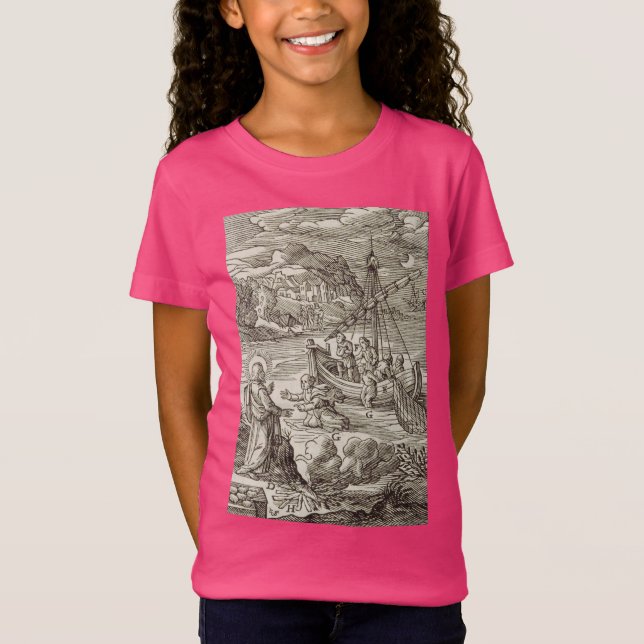 Jesus walking on water T-Shirt (Front)