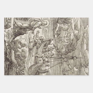 Jesus walking on water wrapping paper sheet