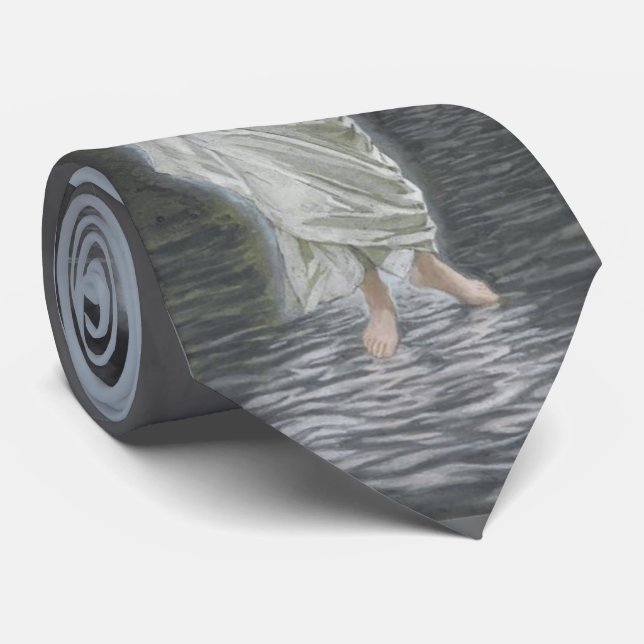 Jesus walks on the sea tie (Rolled)