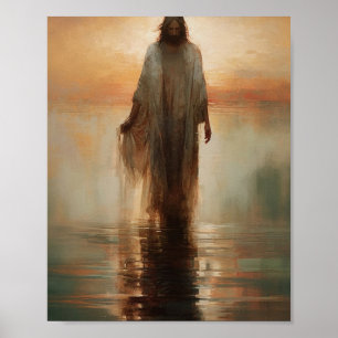 Jesus Walks on Water - Bible Verse Digital Print