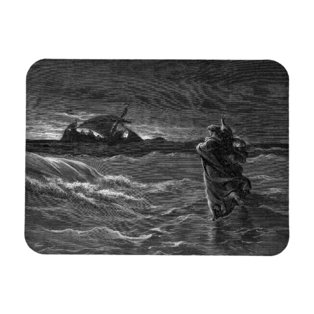 Jesus Walks on Water Magnet (Horizontal)