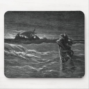 Jesus Walks on Water Mouse Mat