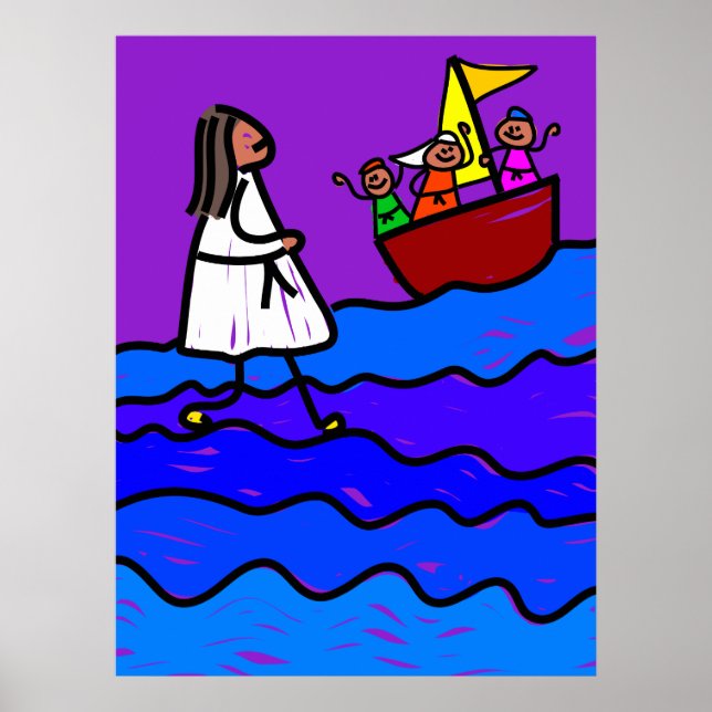 Jesus Walks on Water Poster (Front)