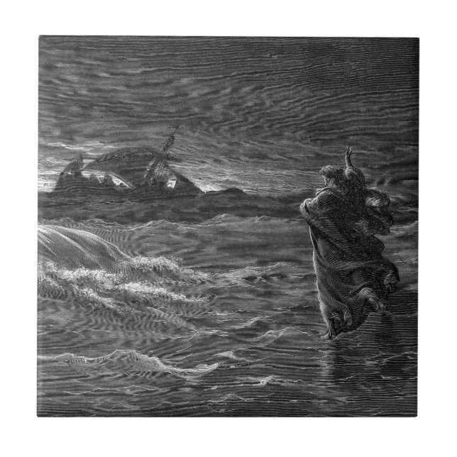 Jesus Walks on Water Tile (Front)