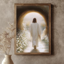 Jesus Wall Art, Resurrected Christ Impressionist 