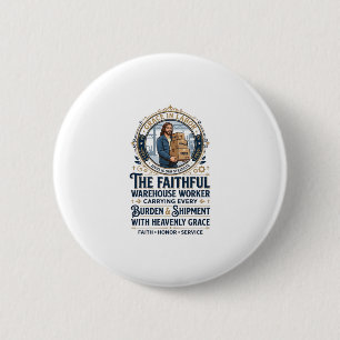 Jesus Warehouse Logistics Graphic Tee Christian Ar 6 Cm Round Badge