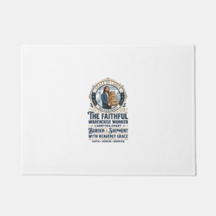 Jesus Warehouse Logistics Graphic Tee Christian Ar Doormat
