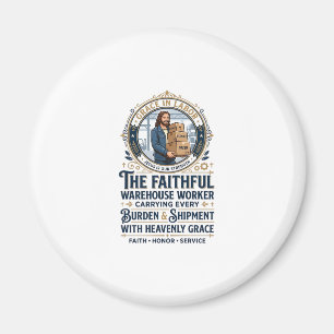 Jesus Warehouse Logistics Graphic Tee Christian Ar Magnet