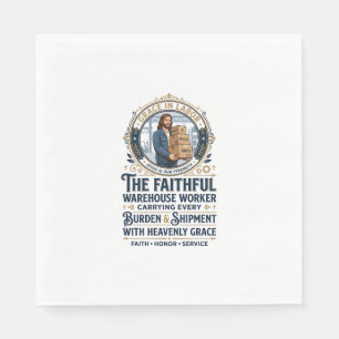 Jesus Warehouse Logistics Graphic Tee Christian Ar Napkin