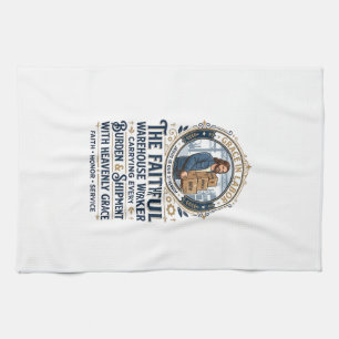 Jesus Warehouse Logistics Graphic Tee Christian Ar Tea Towel