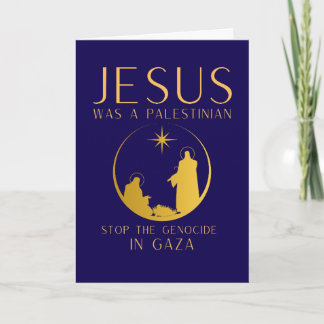 Jesus Was A Palestinian Christmas Custom Message Card