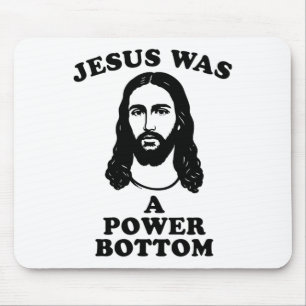 Jesus Was A Power Bottom Funny Pride Christmas Gag Mouse Mat