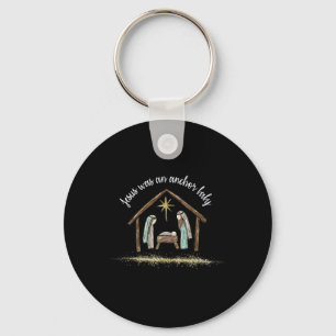 Jesus Was An Anchor By Anti-ice Funny Christmas Cl Key Ring